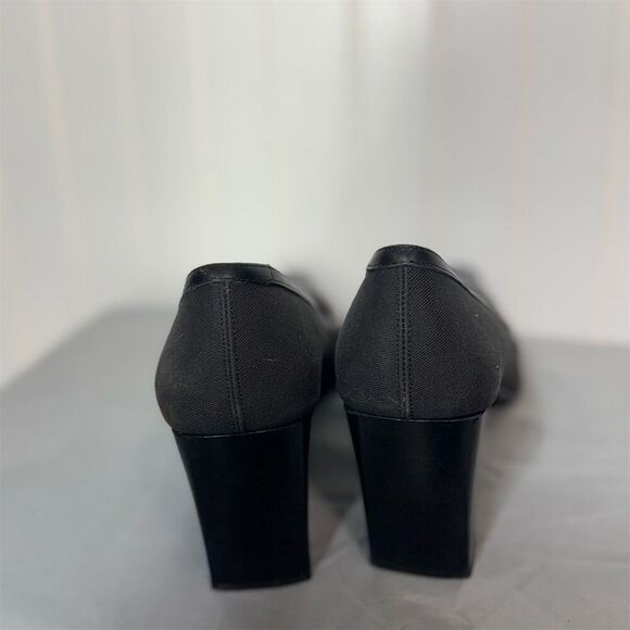 Coach Melora Black Square Toe Heels Made in Italy Women’s 7B VTG Quiet Luxury - Picture 4 of 8